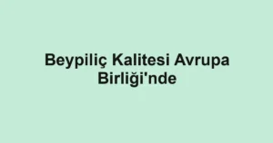 Beypiliç Kalitesi Avrupa Birliği'nde