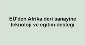 EÜ'den Afrika deri sanayine teknoloji ve eğitim desteği