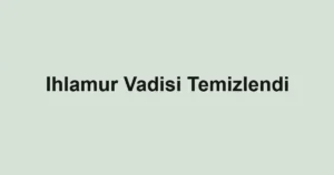 Ihlamur Vadisi Temizlendi