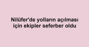 Nilüfer'de yolların açılması için ekipler seferber oldu 3 Nilüfer'de yolların açılması için ekipler seferber oldu